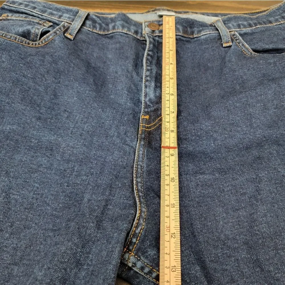Fashion Nova Mom Jeans High-Rise Straight Leg Dark Wash Denim Size 2X